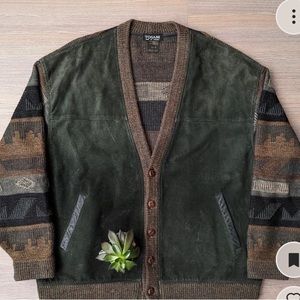 Vintage Tosani Suede Front Cardigan XL